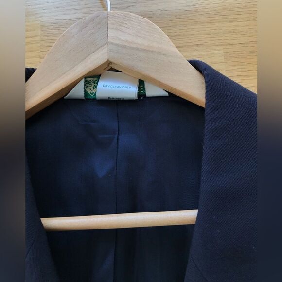 Austin Reed Classic Navy Wool Single Breasted Blazer Size 20W Petite Vintage NWT - Picture 6 of 13